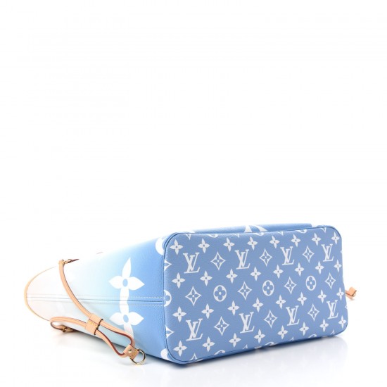 Louis Vuitton LV Monogram Giant By The Pool Neverfull MM Blue