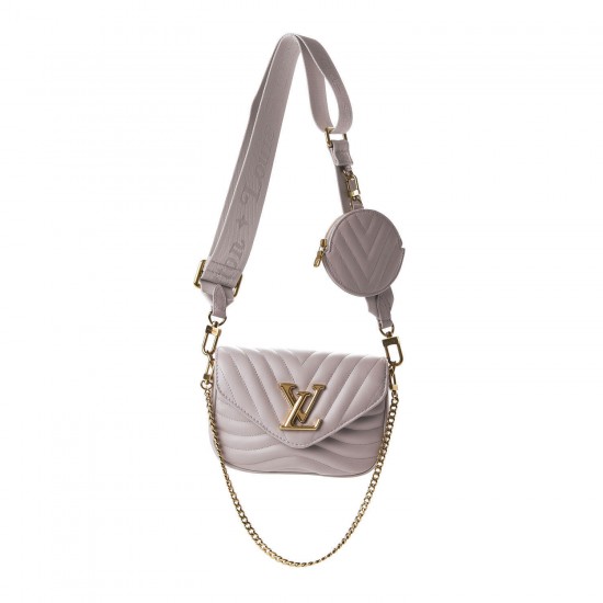 Louis Vuitton LV Calfskin New Wave Multi Pochette Brume