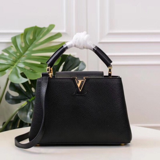 1Louis Vuitton LV Taurillon Capucines BB Black