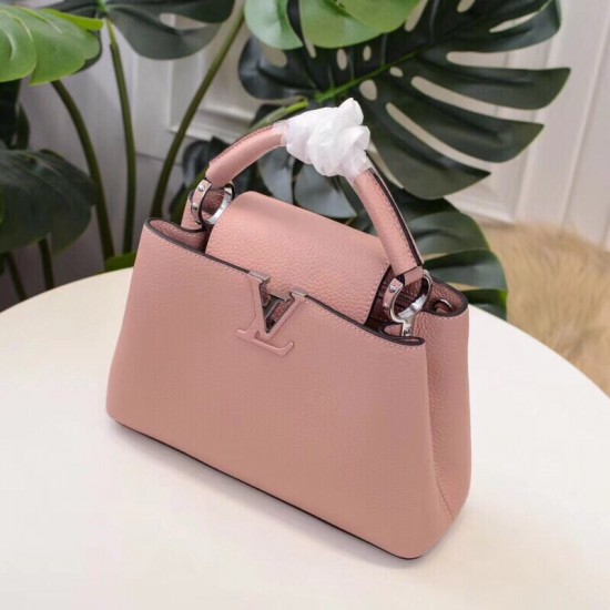 1Louis Vuitton LV Taurillon Capucines PM Magnolia