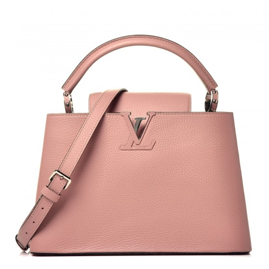 1Louis Vuitton LV Taurillon Capucines PM Magnolia