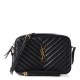 YSL Calfskin Matelasse Monogram Lou Camera Bag Black