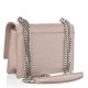 YSL Calfskin Crocodile Embossed Monogram Sunset Chain Wallet Marble Pink